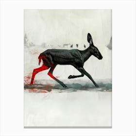 Deer Running Canvas Print