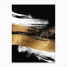 Abstract Gold And Black Painting 40 Canvas Print