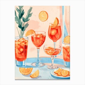 Alcoholic Drinks Canvas Print