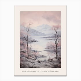 Dreamy Winter National Park Poster  Loch Lomond And The Trossach National Park Scotland 3 Canvas Print