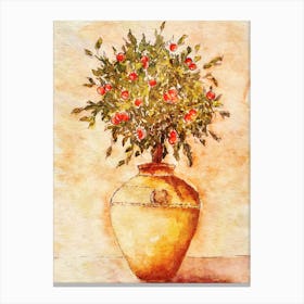 Potted Fruit Tree Canvas Print