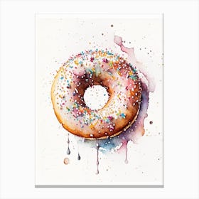 Sprinkles Donut Cute Neon 6 Canvas Print