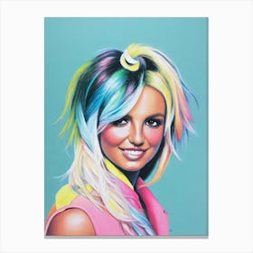 Britney Spears Colourful Illustration Canvas Print