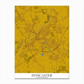 Doncaster Yellow Blue Canvas Print