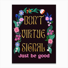 Dont Virtue Signal Canvas Print