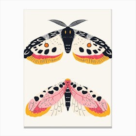 Colourful Insect Illustration Moth 2 Canvas Print