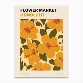 Honolulu Flower Market Canvas Print