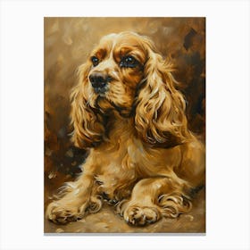 Cocker Spaniel Acrylic Painting 2 Canvas Print