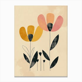 Caracas Flower Market Boho Minimalist Style Canvas Print