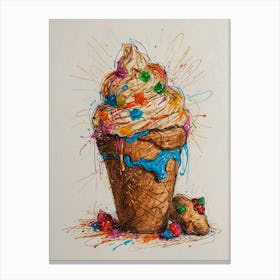 Ice Cream Cone 39 Canvas Print