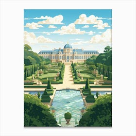 Versailles Gardens France Illustration 2 Canvas Print