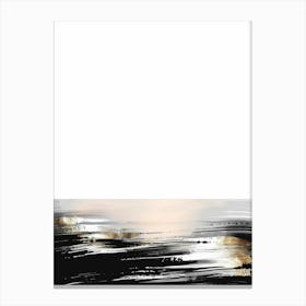 Abstract Black And White Painting 15 Canvas Print