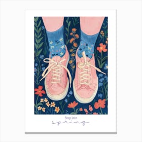 Step Into Spring Flowers And Sneakers Spring 3 Canvas Print
