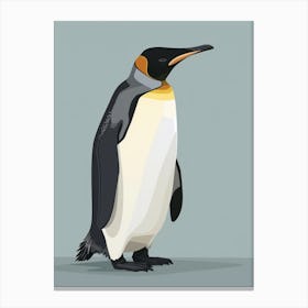 King Penguin Petermann Island Minimalist Illustration 3 Canvas Print