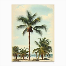 Tybee Island Beach Georgia Vintage Canvas Print