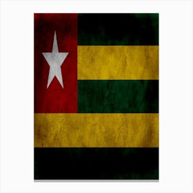 Togo Flag Texture Canvas Print