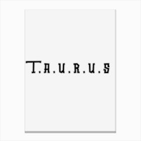 Taurus, Taurus, Zodiac signs, minimalist  Canvas Print