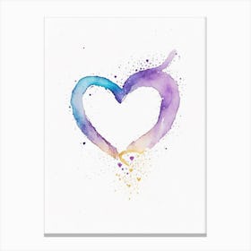 Infinity Heart 1 Symbol Minimal Watercolour Canvas Print