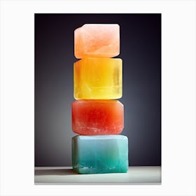 Stacked Soaps, Stone Art 1 Canvas Print