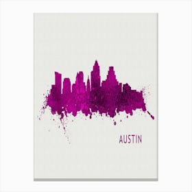 Austin Texas City Purple Canvas Print