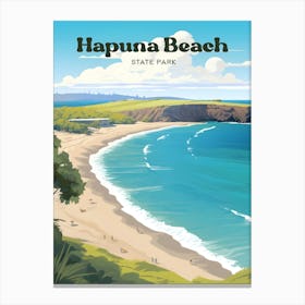 Hapuna Beach State Park Hawaii Aloha Travel Art Canvas Print