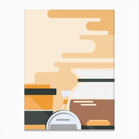 Coffee Set Canvas Print