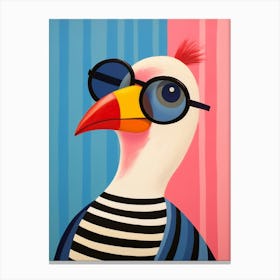 Little Macaw 1 Wearing Sunglasses Canvas Print