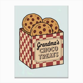 Vintage Grandma'S Choco Treats Canvas Print