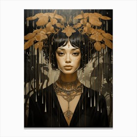 Woman In The Rain Canvas Print