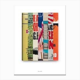 J.G Ballard - Book Lover Abstract Print -First Edition Covers Toile