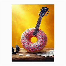 Donut Guitar Canvas Print