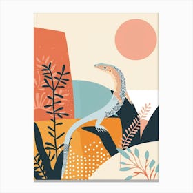 Lizard Abstract Modern Illustration 1 Canvas Print