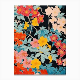 Hokusai  Great Japan Floral Japanese 15 Canvas Print