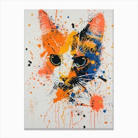 Splatter Cat Canvas Print