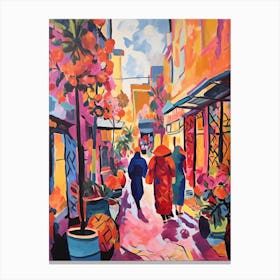 Marrakech Morocco 5 Fauvist Painting Canvas Print