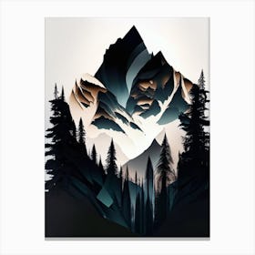Banff National Park Canada Cut Out Paper Canvas Print