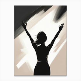 Woman in Monochrome Canvas Print