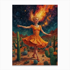 Cactus Dancer Canvas Print