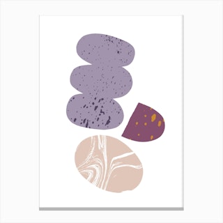 Pebbles And Marble Canvas Print