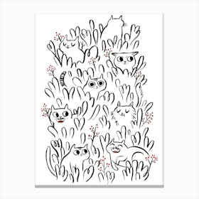 Kitty Forest Canvas Print