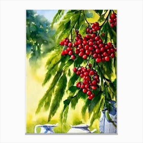 Surinam Cherry Italian Watercolour fruit Canvas Print