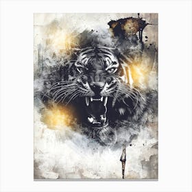 Poster Tiger Africa Wild Animal Illustration Art 03 Canvas Print