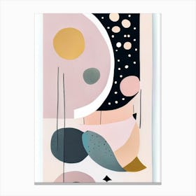 Moon Musted Pastels Space Canvas Print