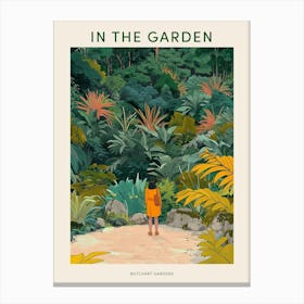 In The Garden Poster Butchart Gardens 1 Canvas Print