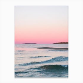 Cemaes Bay, Anglesey, Wales Pink Photography 1 Canvas Print