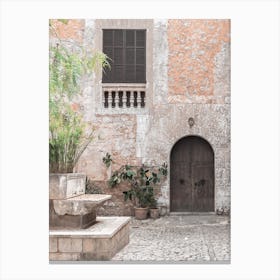 Courtyard Of A Building Canvas Print