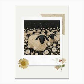 Scrapbook Sheep Fairycore Painting 7 Canvas Print