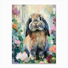 Holland Lop Rabbit Painting 1 Canvas Print