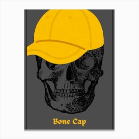 Humoristic Skull with Yellow Cap Canvas Print