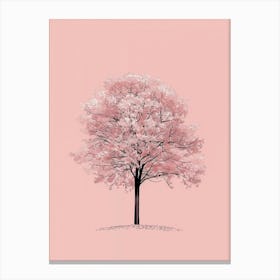 Cherry Tree Minimalistic Drawing 1 Canvas Print